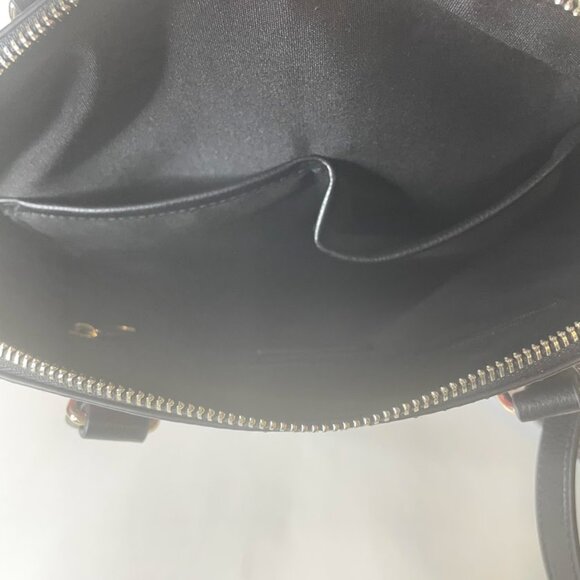 APT 9 Satchel Purse Womens Dark Floral Handbag Bow Detail Crossbody Shoulder Bag - Picture 6 of 7